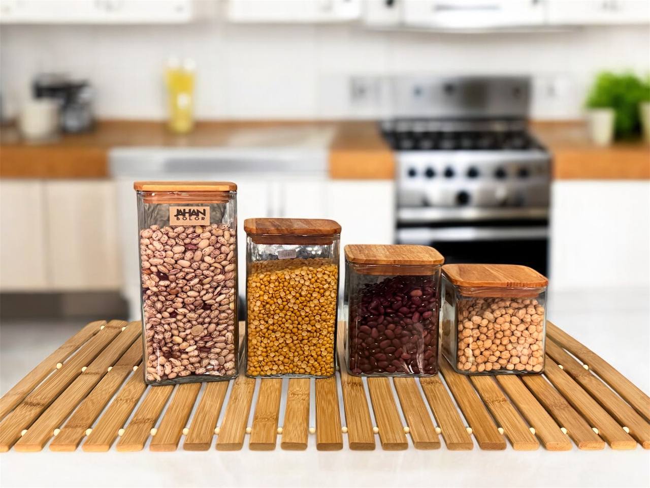 بانکه چهارگوش درب چوبی