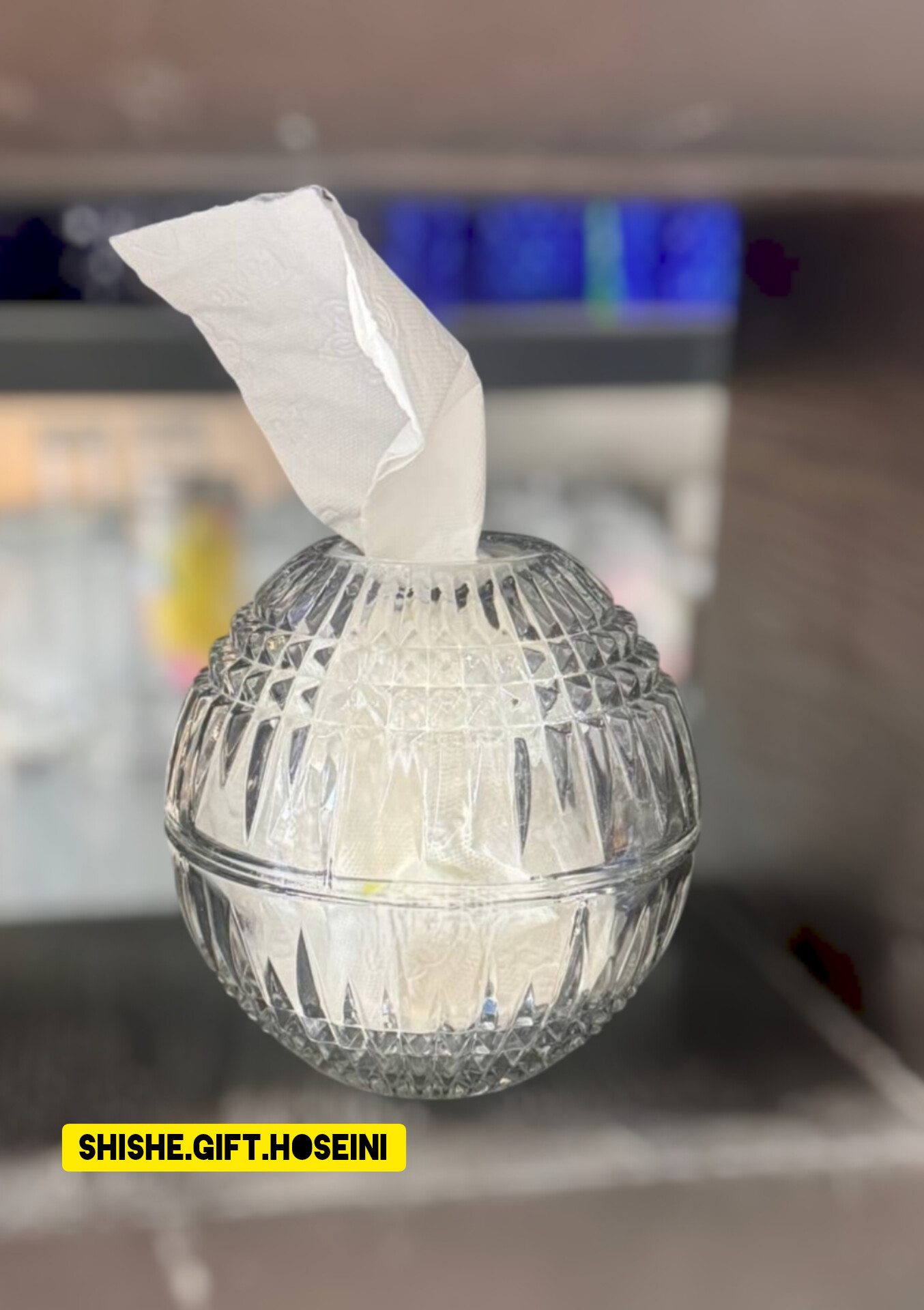 جا دستمالی شیشه ای